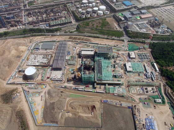 A bird's-eye view of SK gas' 1.4-trillion-won GPS power plant construction site in Ulsan [SK GAS]