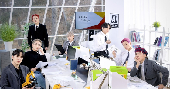 Ateez's reality show "Salary Lupin Ateez" (2021) gained word-of-mouth popularity for the boy band, then a small act from a small agency. [KQ ENTERTAINMENT]