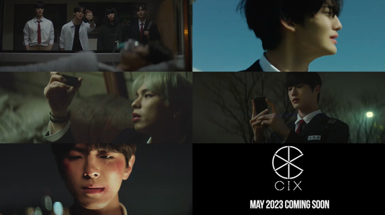 Stills from boy band CIX's album teaser video released Tuesday [C9 Entertainment]