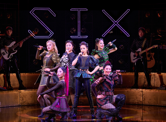 The cast of "SIX: The Musical" perform at COEX Shinhan Card Artium in Gangnam District, southern Seoul [IAMCULTURE]