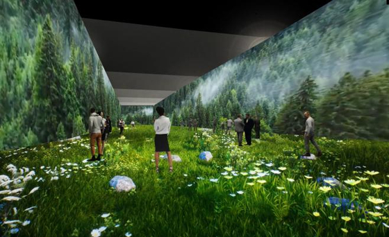 The Green Earth Hall serves as the main exhibition hall out of the five halls, pointing to forests as the key to solving the climate crisis. [GANGWON FORESTRY EXHIBITION 2023 ORGANIZING COMMITTEE]