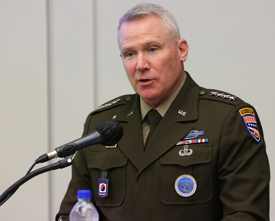 United Nations Command Commander Gen. Paul LaCamera speaks during a ceremony celebrating the founding of the Korea-UNC Friendship Association in Seoul on Tuesday. [YONHAP]