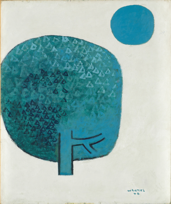 ″The Moon and Tree″(1948) by Kim Whanki  ⓒWhanki Foundation·Whanki Museum  [HOAM MUSEUM OF ART]