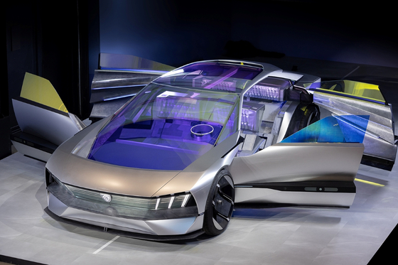 Peugeot's "Inception" concept car on display [STELLANTIS KOREA]