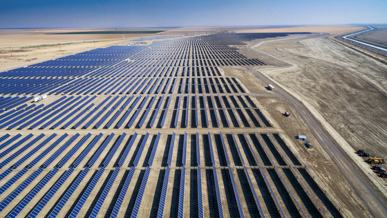 A solar power plant in Kern County, California, built by Hanwha Q Cells USA of Hanwha Solutions [HANWHA SOLUTIONS]