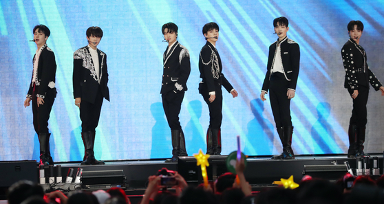 Boy band Drippin at the ″29th Dream Concert″ held on May 27 at the Busan Asiad Main Stadium [NEWS1]