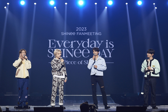 Boy band SHINee during the 15th anniversary celebration meet and greet held on May 28 and 29 at the Jamil Arena, southern Seoul [SM ENTERTAINMENT]