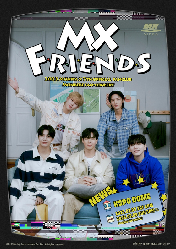 Poster announcing boy band Monsta X's upcoming mini concert ″MX Friends″ [STARSHIP ENTERTAINMENT]