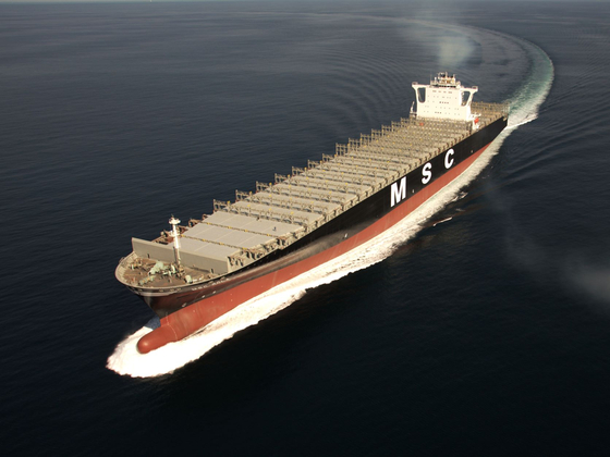 A sea trial for the 11,700 twenty-foot equivalent unit container ship built by HD Hyundai Heavy Industries [HD HYUNDAI]