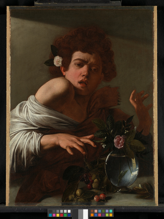 "Boy Bitten by a Lizard" (c. 1594-95) by Michelangelo Merisi da Caravaggio [NATIONAL MUSEUM OF KOREA]