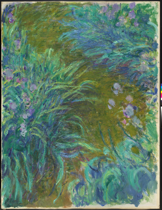 "Irises" (c. 1914-17) by Claude Monet [NATIONAL MUSEUM OF KOREA]