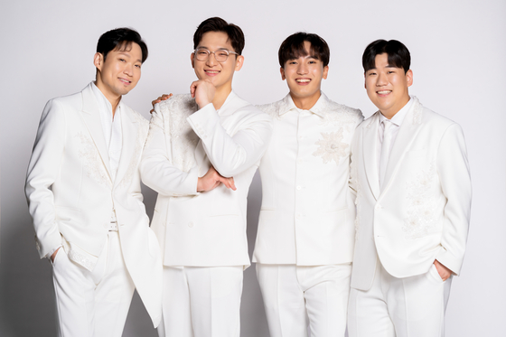 From left, David DQ Lee, Austin Kim, Seo Young-taek and Kim Sung-hyun are members of the male crossover quartet Forténa which placed second on JTBC's music survival show "Phantom Singer 4," on Friday