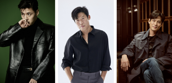 From left, actors Kang Ha-neul, Yoo Hae-jin and Park Hae-joon [TH COMPANY/KEYEAST/PLEO ENTERTAINMENT]