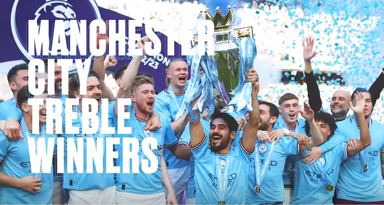 Manchester City complete the treble. [ONE FOOTBALL]