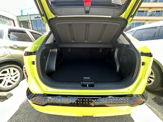 Trunk capacity stands at 466 liters (123 gallons), and the back seats can be folded down. [SARAH CHEA]
