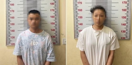 Mugshots of a Chinese couple in their 30s who run a medical clinic in Cambodia and were arrested by local police for abandoning the body of a Korean woman as reported by Rasmei Kampuchea Daily on Sunday. [NEWS1]