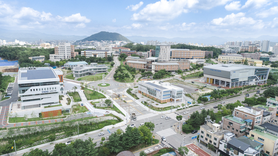 An aerial view of Kangwon National University’s Chuncheon Campus in Chuncheon, Gangwon [KANGWON NATIONAL UNIVERSITY]