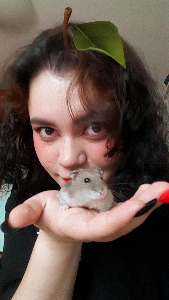 Bobba the little hamster and Aleksandra Kim [ALEKSANDRA KIM]