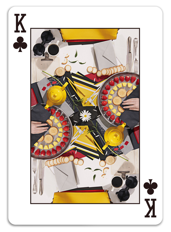 The black king of clubs as part of "Playing Cards" (2023) by Yuni Yoshida [SEOUL MUSEUM]