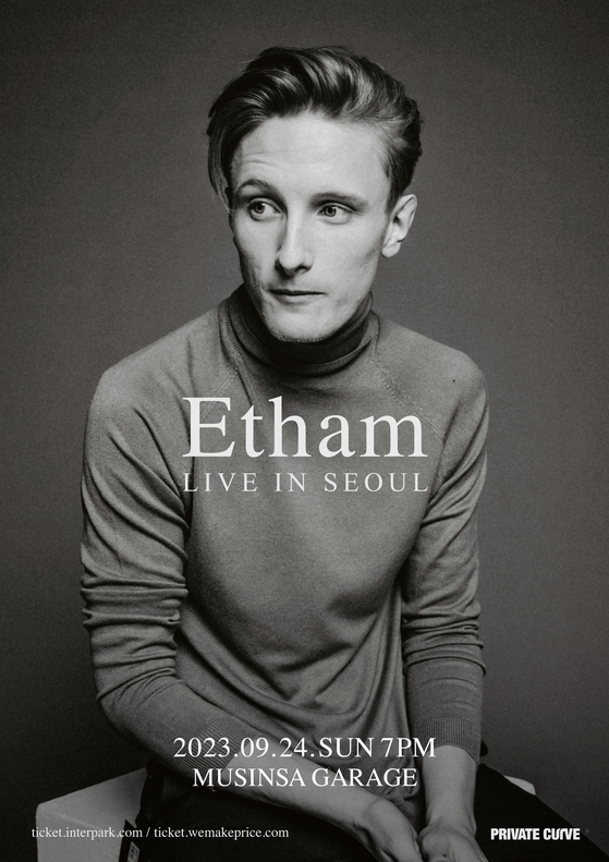 Poster for English singer-songwriter Ethan's Seoul concert, set to be held in September [PRIVATE CURVE]