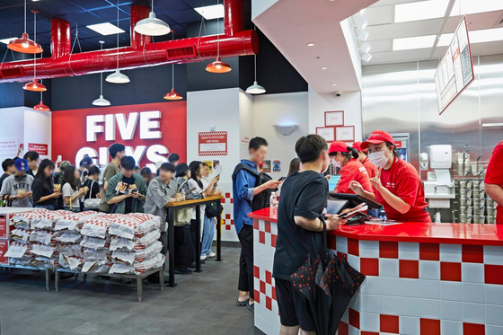 Five Guys' first store in Korea, located near Gangnam Station in southern Seoul [FG KOREA]