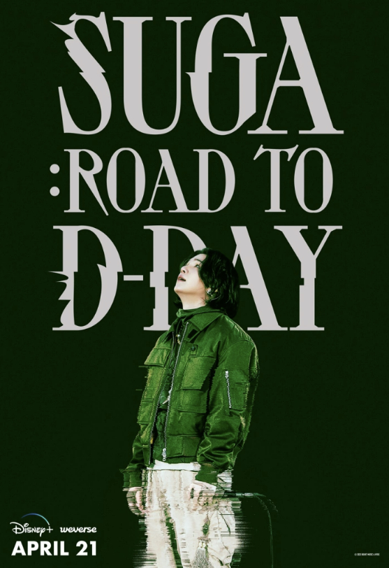 Main poster for the Disney+ documentary ″SUGA: Road to D-Day,″ released on Disney+ in April this year. Disney+ announced Tuesday that another documentary surrounding the boy band BTS, ″BTS Monuments: Beyond The Star,″ is in their lineup for the second half of this year. [WALT DISNEY COMPANY KOREA]