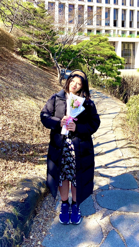 Japanese student Yuki Tadao poses for a photo at Sungkyunkwan University. [YUKI TADAO]