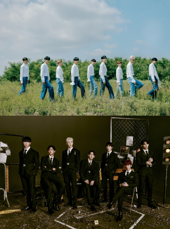 From top, boy band ZeroBaseOne and SF9 [EACH COMPANY]