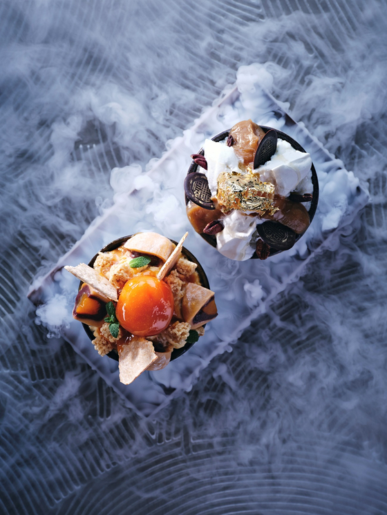 Bingsu Combination allows visitors to choose two out of four flavors served at Park Hyatt, Gangnam District, southern Seoul. [PARK HYATT]