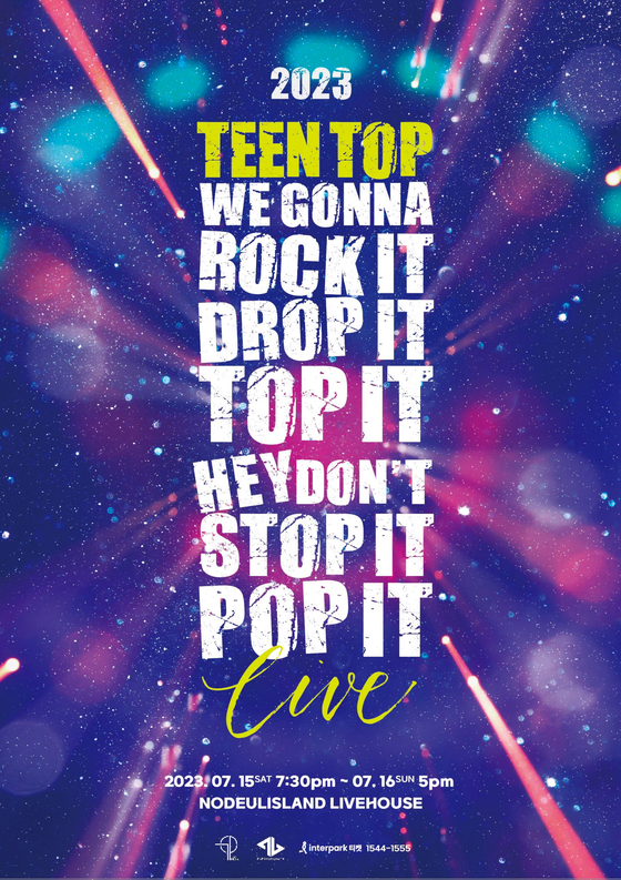 Poster for Teen Top's upcoming concert in July [TOP MEDIA]