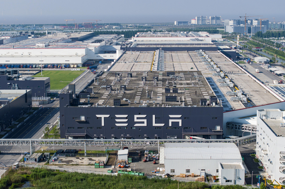 Tesla Gigafactory in Shanghai [YONHAP]