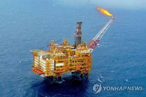 This file photo, provided by Posco International on Feb. 23, 2023, shows its offshore gas field in Myanmar. [Yonhap] 