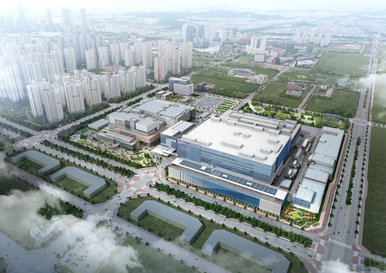 A digital-generated image of Samsung Biologics' Plant 5 in Songdo, Incheon [SAMSUNG BIOLOGICS]