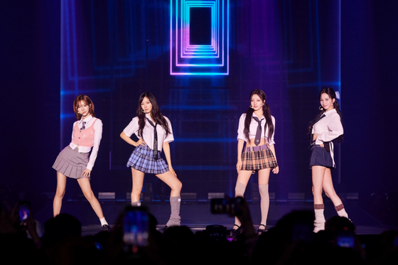 Girl group aespa performing during its ″SYNK: HYPER LINE″ world tour in Thailand [SM ENTERTAINMENT]