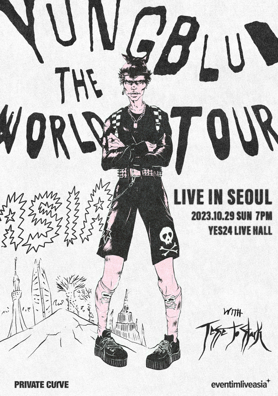 English singer-songwriter Yungblud will hold his first concert in Korea in October, concert organizers Private Curve announced Monday. [PRIVATE CURVE] 