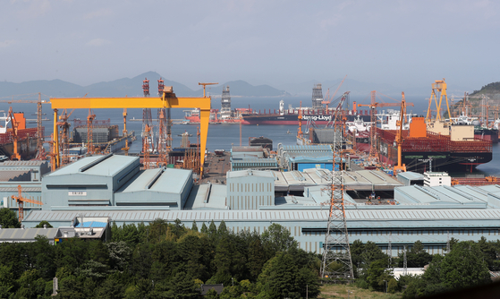 Hanwha Ocean's Okpo shipyard in Geoje, South Gyeongsang [YONHAP]