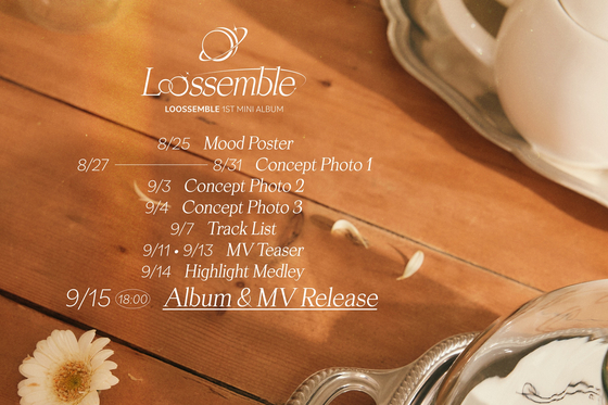 Poster released Wednesday shows the teaser release schedules for Loossemble's debut album [CTDENM]