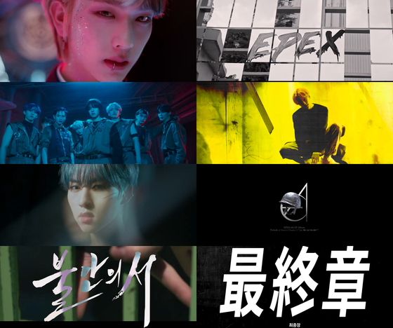 Scenes from boy band EPEX's teaser video for its upcoming EP [C9 ENTERTAINMENT]