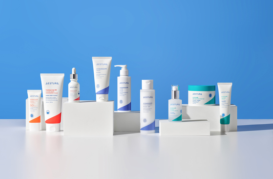 Aestura's flagship products from Amorepacific, which officially launched in Japan this month. [AMOREPACIFIC]