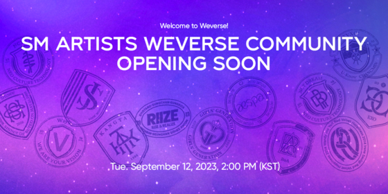 Thirteen groups and artists from SM Entertainment will join HYBE's fan platform Weverse next Tuesday. [WEVERSE COMPANY]
