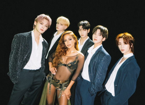 Boy band Tomorrow X Together and singer Anitta [BIGHIT MUSIC]