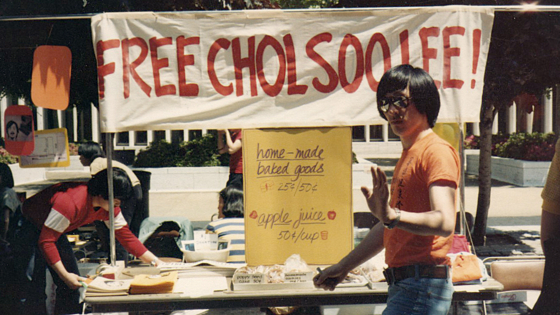 A scene from the documentary ″Free Chol Soo Lee″ shows activists holding a bake sale fundraiser for the grassroots movement to release Chol Soo Lee, wrongly convicted of murder, from prison.[CONNECT PICTURES] 
