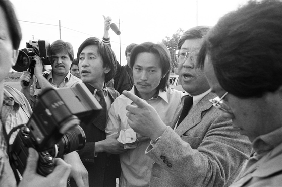 Chol Soo Lee, a Korean American man wrongly convicted of murder, is shown after being released from prison in 1983. [CONNECT PICTURES]