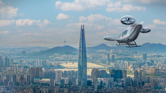  A projected view of the vertiport in Lotte’s urban air mobility (UAM) project [LOTTE CORPORATION]