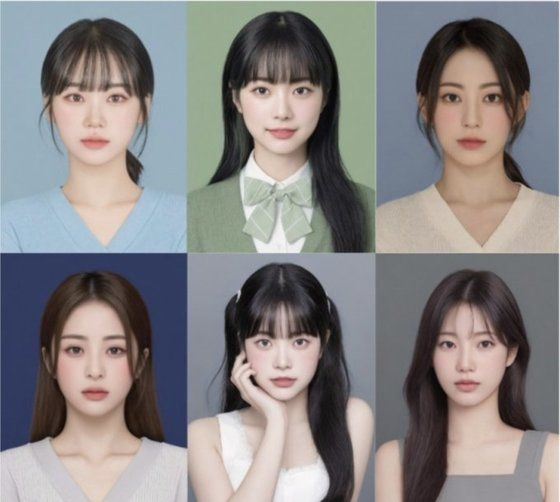 Fans of the girl group Le Sserafim feed in photos of the members to create AI-powered headshots. [SNOW]