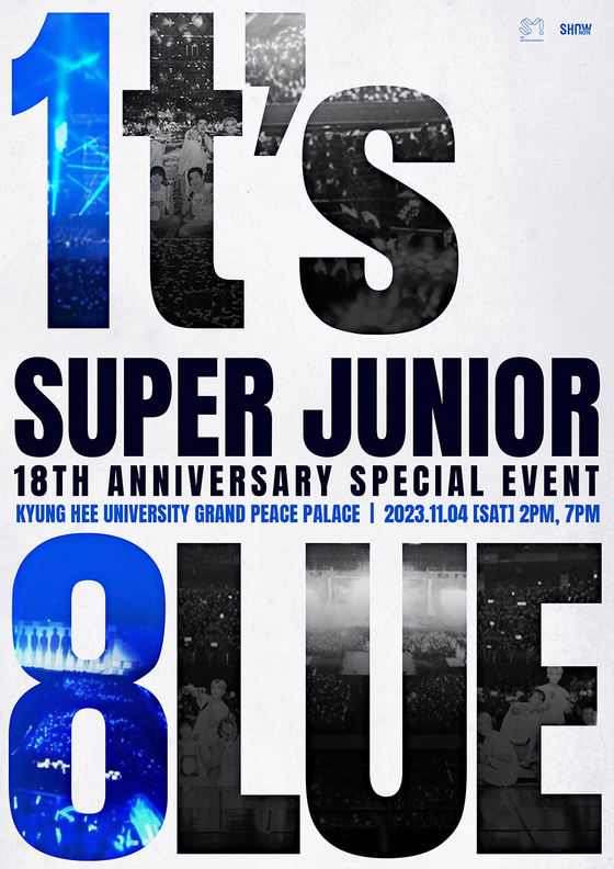 Super Junior will hold a fan meeting “1t’s 8lue” to celebrate the boy band’s 18th anniversary on Nov. 4. [SM ENTERTAINMENT]