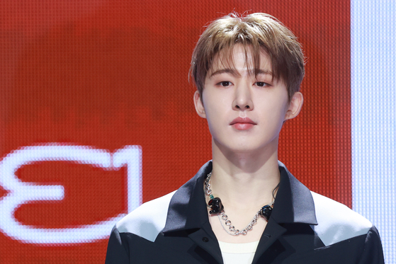 Singer and rapper B.I at a showcase held on Thursday for his second full-length album ″To Die For″ in western Seoul [YONHAP]