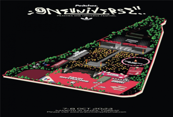 The floor plan for the One Universe Festival 2023 to be held at Sampyo's newly transformed site in Seongsu-dong, eastern Seoul, over the weekend [SEOUL METROPOLITAN GOVERNMENT]