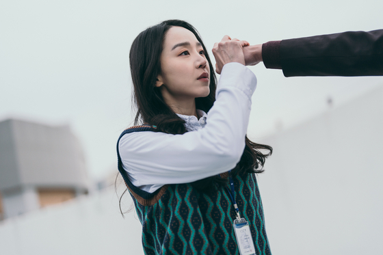 Actor Shin Hye-sun plays Si-min, a teacher and former boxer who seeks justice against school bullies, in the upcoming film ″Brave Citizen″ [MIND MARK]