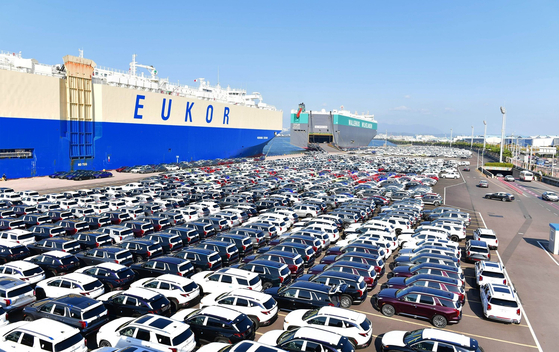 A view of Hyundai Motor's manufacturing plant and export dock in Ulsan [HYUNDAI MOTOR]